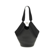 Khaite Black Calf Leather Shoulder Bag