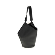 Khaite Black Calf Leather Shoulder Bag