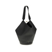 Khaite Black Calf Leather Shoulder Bag