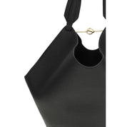 Khaite Black Calf Leather Shoulder Bag