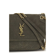 Saint Laurent Gray Lambskin Shoulder Bag
