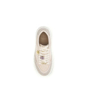 Chloé Beige Calf Leather Platform Sneakers