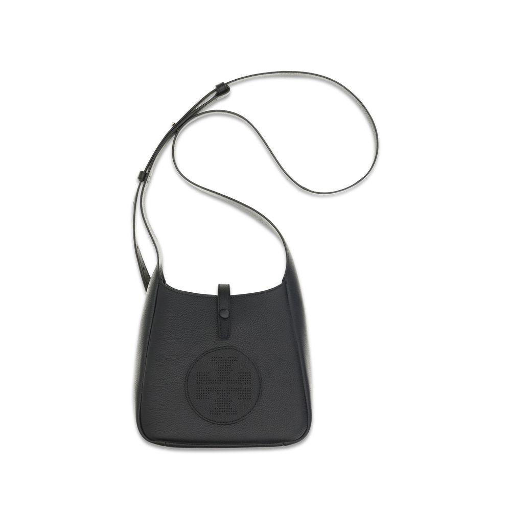 Tory Burch Black Pebbled Leather Shoulder Bag