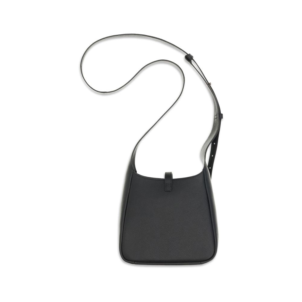 Tory Burch Black Pebbled Leather Shoulder Bag