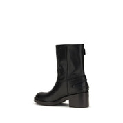 Chloé Black Calf Leather Ankle Boots
