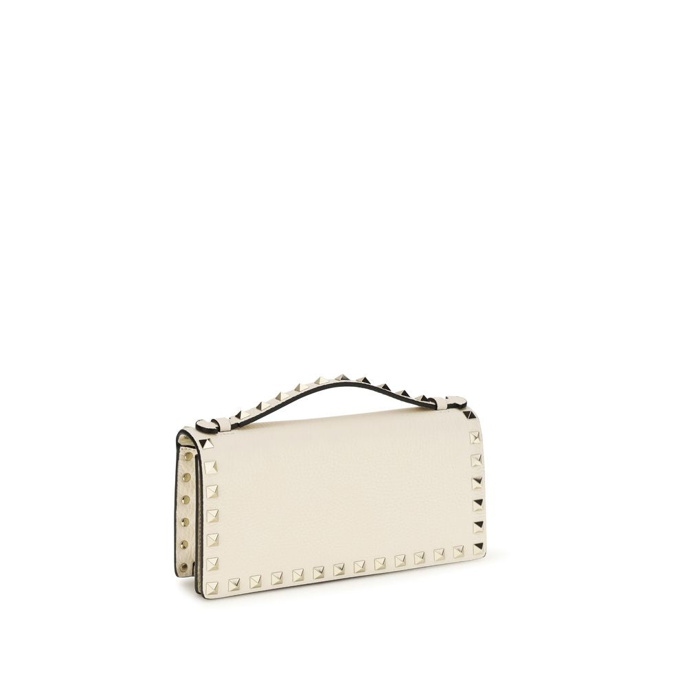 Valentino Garavani Beige Calf Leather Wallet