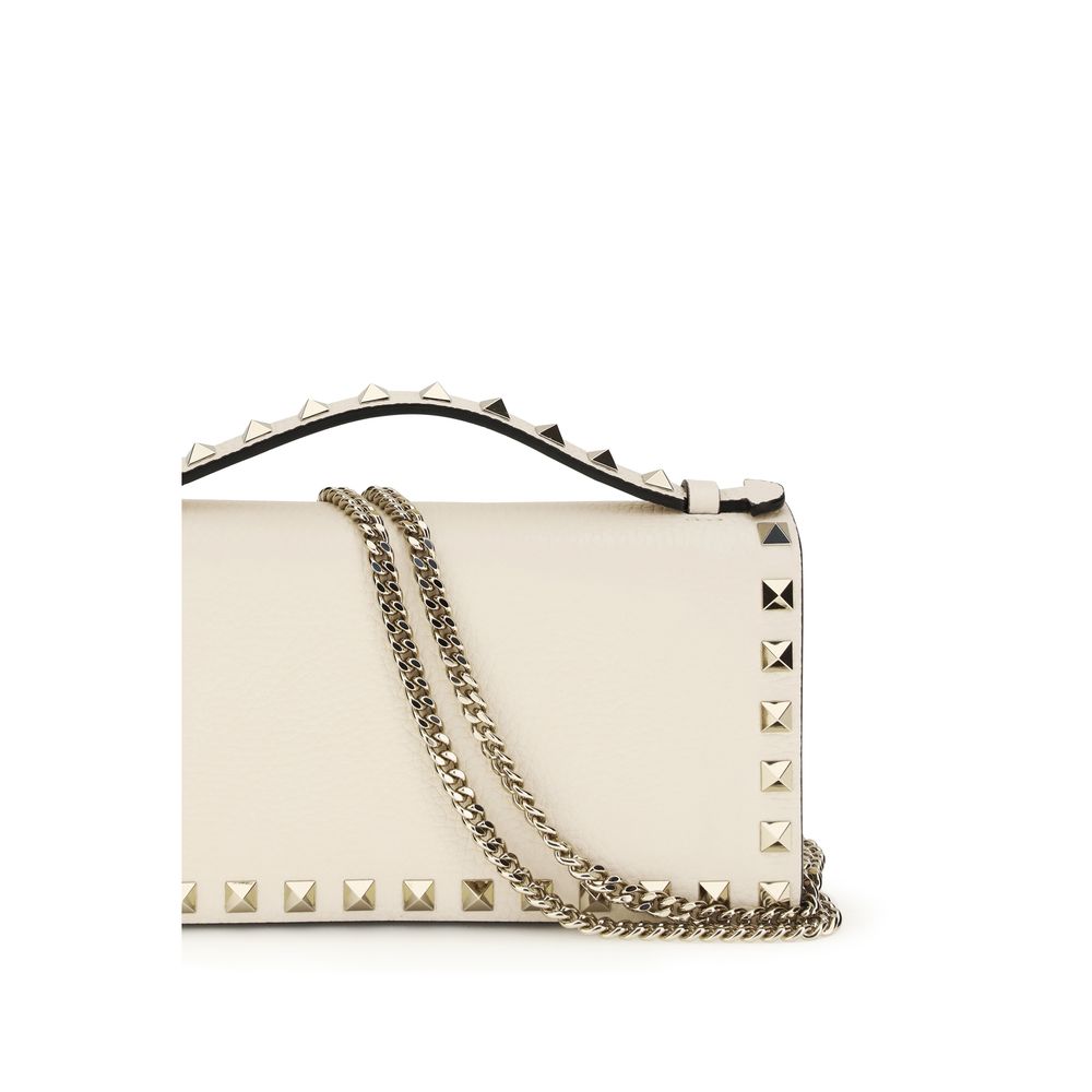 Valentino Garavani Beige Calf Leather Wallet