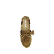 Miu Miu Beige Suede Slip-On Loafers