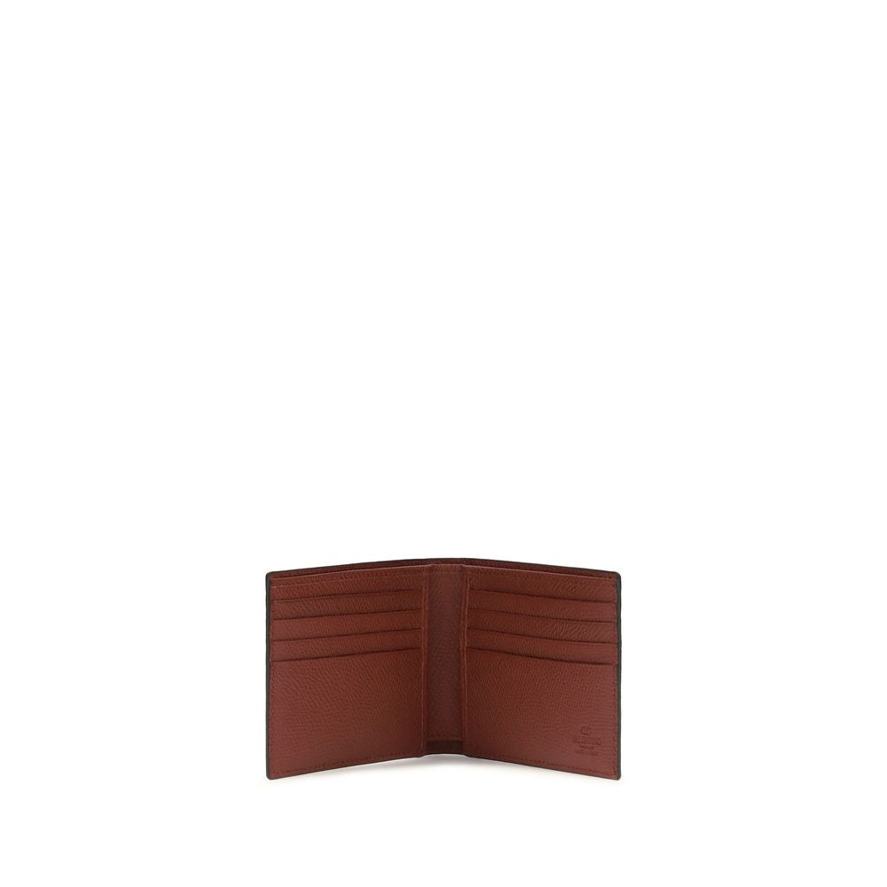 Valentino Garavani Bordeaux Calf Leather Wallet