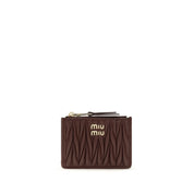 Miu Miu Bordeaux Lamb Leather Wallet