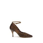 Miu Miu Beige Calf Leather High Heel Pumps