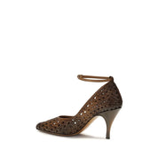 Miu Miu Beige Calf Leather High Heel Pumps