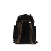 Prada Brown Recycled Polyamide and Leather Backpack