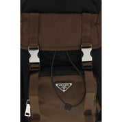 Prada Brown Recycled Polyamide and Leather Backpack