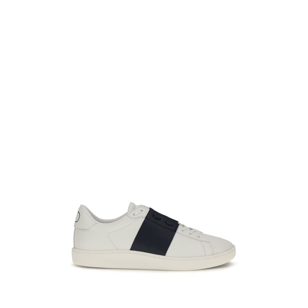 Valentino Garavani Blue Calf Leather Sneakers