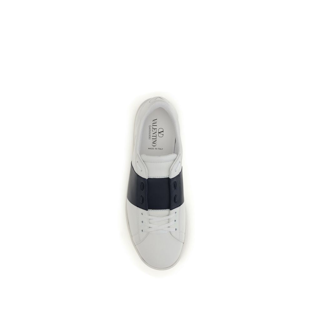 Valentino Garavani Blue Calf Leather Sneakers