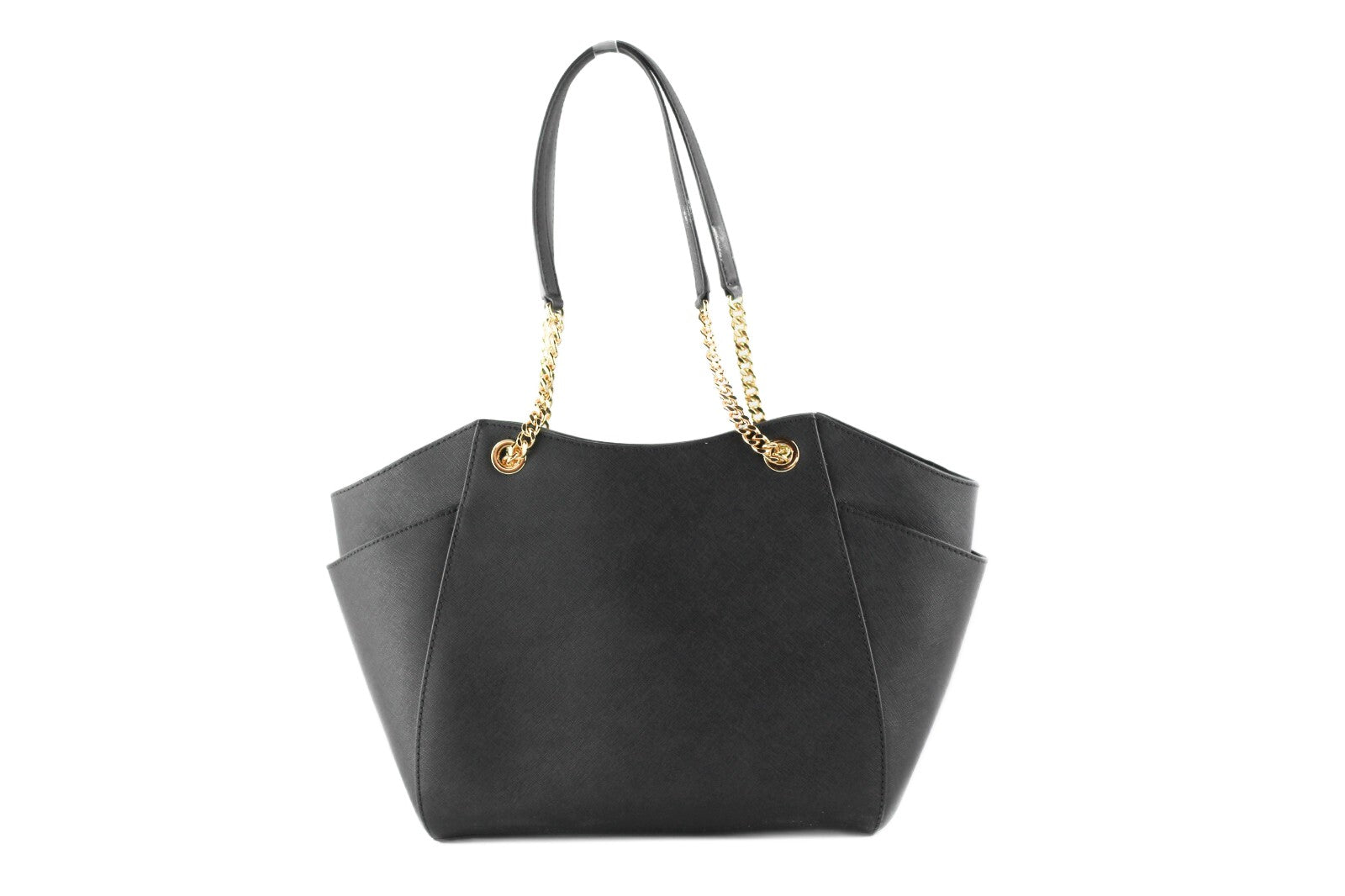 Michael Kors Jet Set Large Chain Shoulder Tote Bag in Black PVC