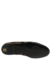 Dolce & Gabbana Black Jacquard Dress Loafers