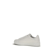 Dolce & Gabbana White Calf Leather Low Top Sneakers