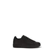 Dolce & Gabbana Black Calf Leather Low Top Sneakers