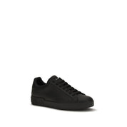 Dolce & Gabbana Black Calf Leather Low Top Sneakers