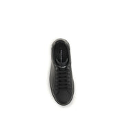 Dolce & Gabbana Black Calf Leather Low Top Sneakers
