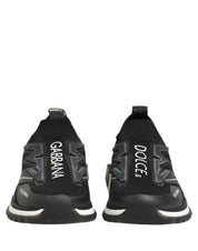 Dolce & Gabbana Black White Sorrento Slip-On Sneakers