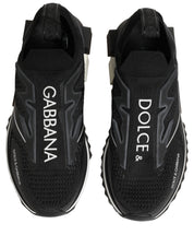Dolce & Gabbana Black White Sorrento Slip-On Sneakers