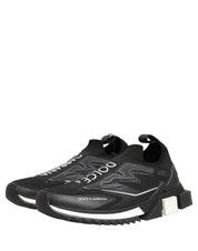 Dolce & Gabbana Black White Sorrento Slip-On Sneakers