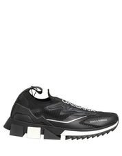 Dolce & Gabbana Black White Sorrento Slip-On Sneakers