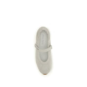 Miu Miu White Calf Leather Ballet Flats