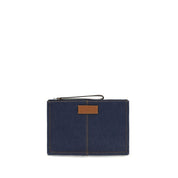 Fendi Blue Denim Clutch Bag