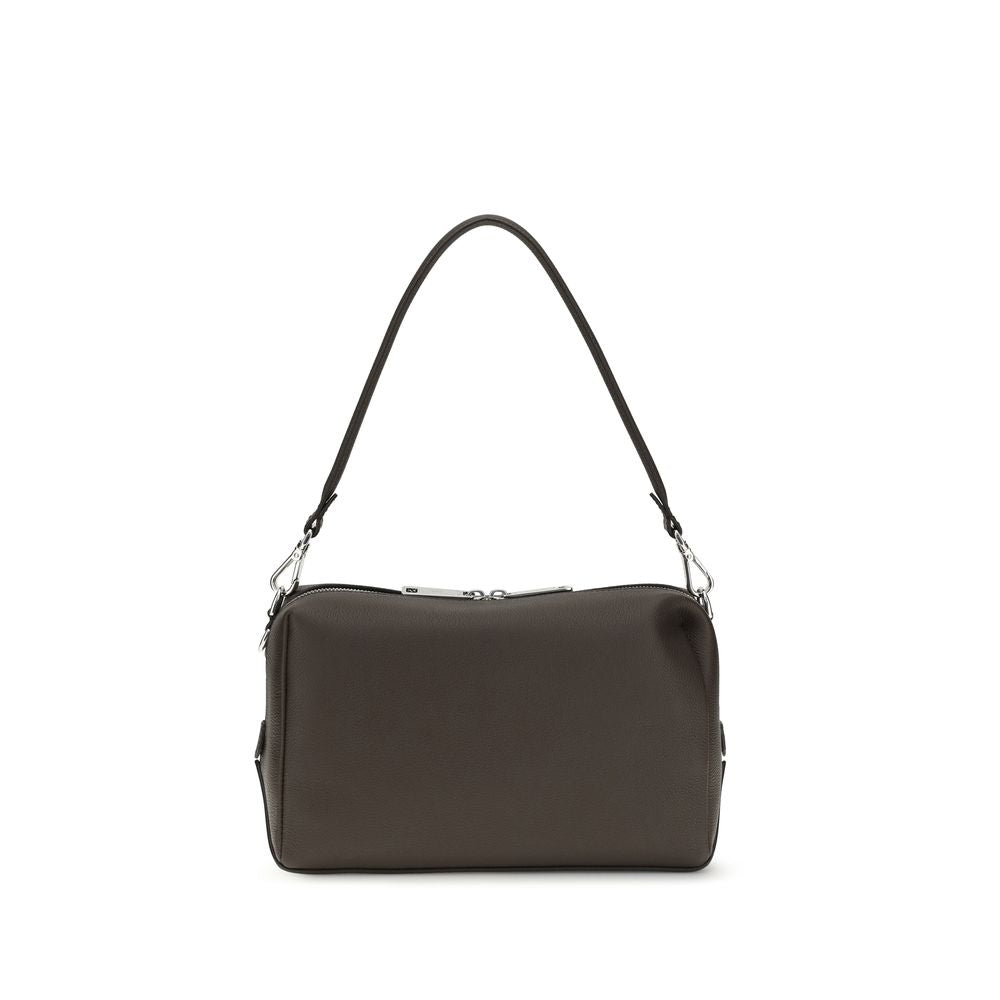 Fendi Black Grained Calf Leather Shoulder Bag
