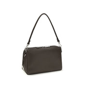 Fendi Black Grained Calf Leather Shoulder Bag