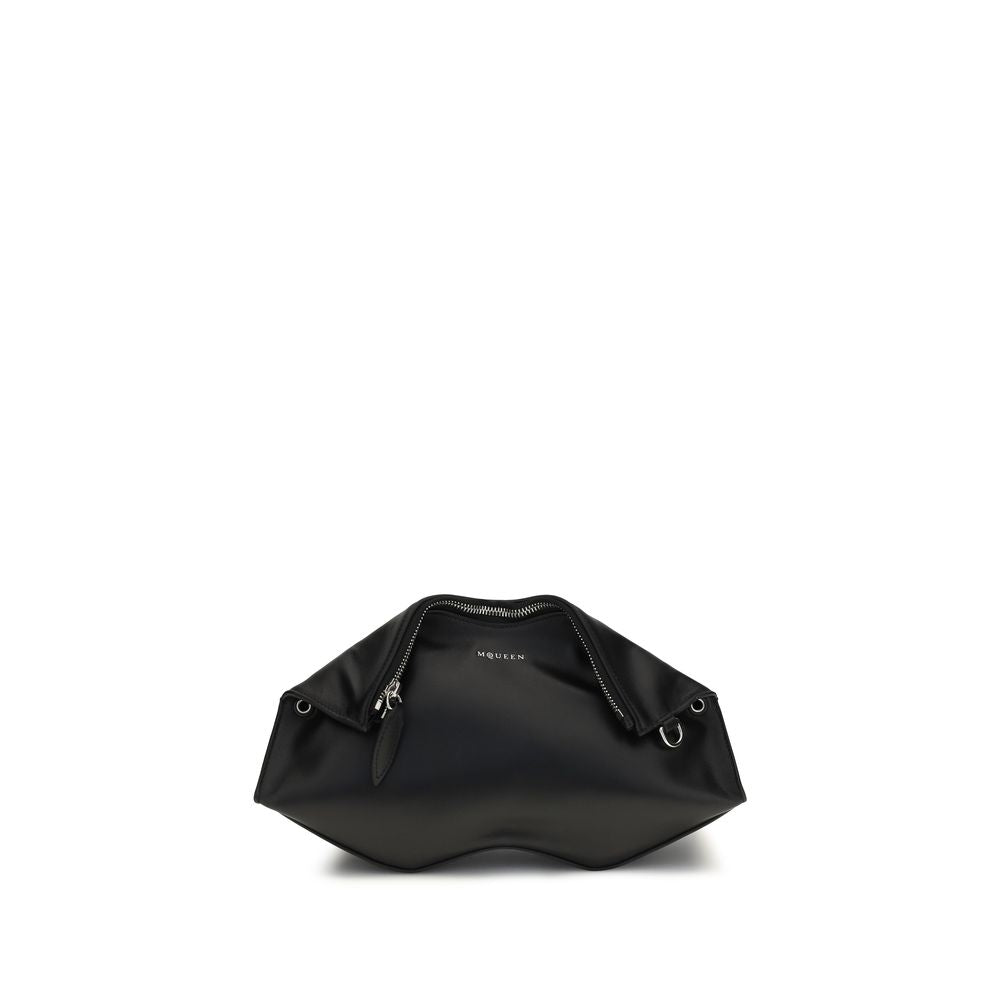 Alexander McQueen Black Calf Leather Clutch Bag