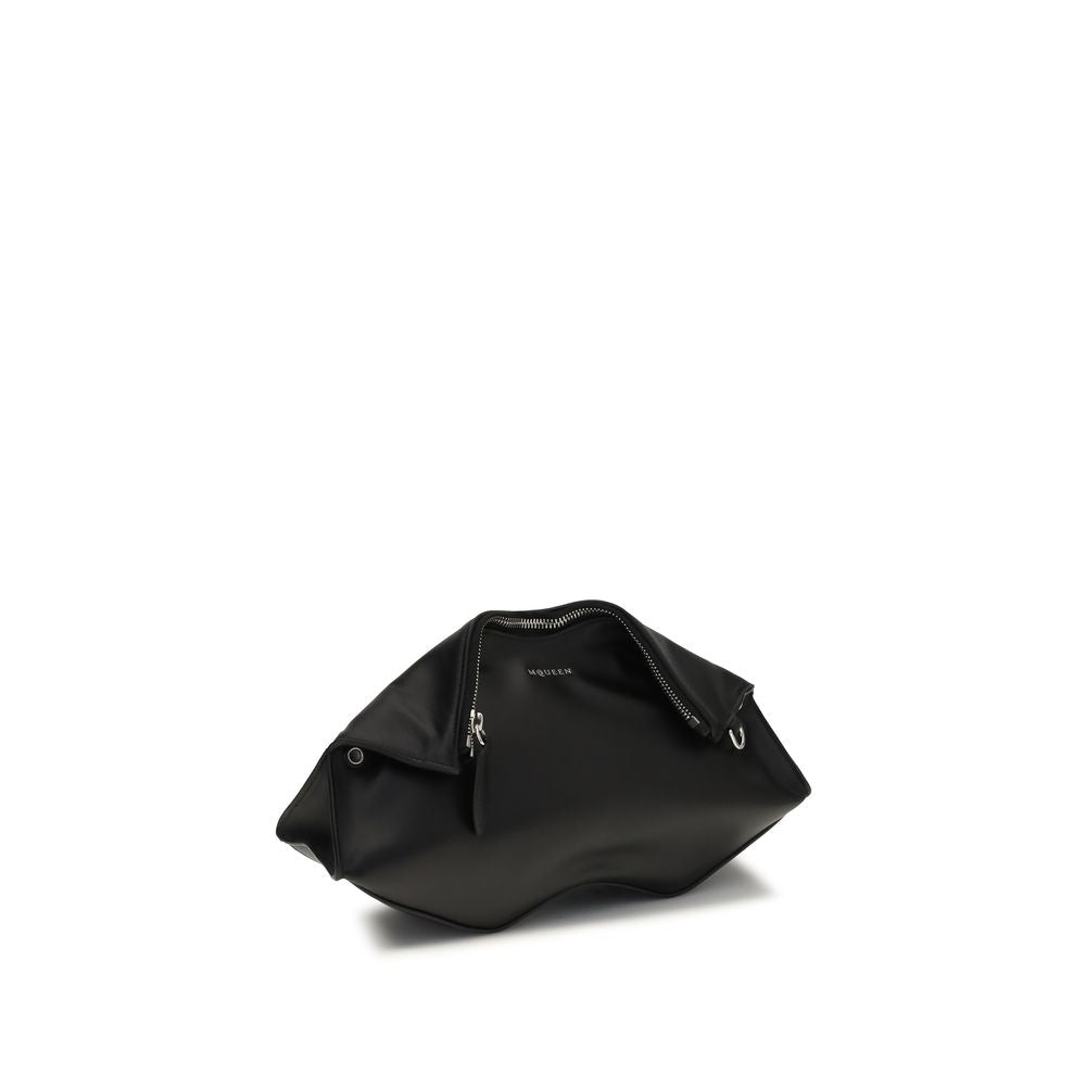 Alexander McQueen Black Calf Leather Clutch Bag
