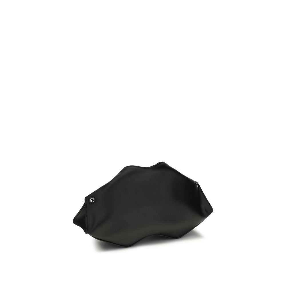 Alexander McQueen Black Calf Leather Clutch Bag