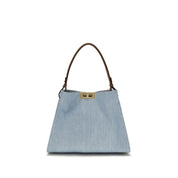 Fendi Blue Calf Leather Shoulder Bag