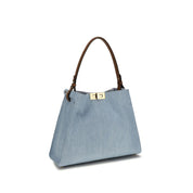 Fendi Blue Calf Leather Shoulder Bag