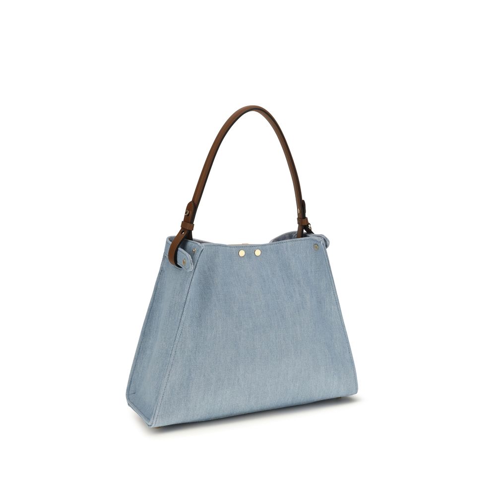 Fendi Blue Calf Leather Shoulder Bag