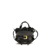 Balmain Black Calf Leather Shoulder Bag