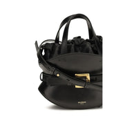 Balmain Black Calf Leather Shoulder Bag