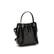 Balmain Black Calf Leather Bucket Bag