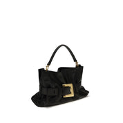 Balmain Black Calf Leather Shoulder Bag