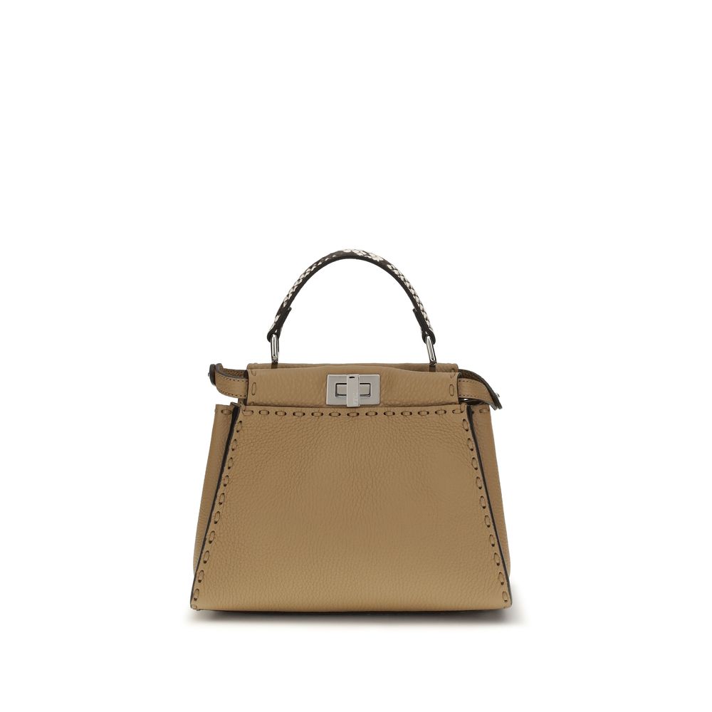Fendi Beige Calf Leather Shoulder Bag