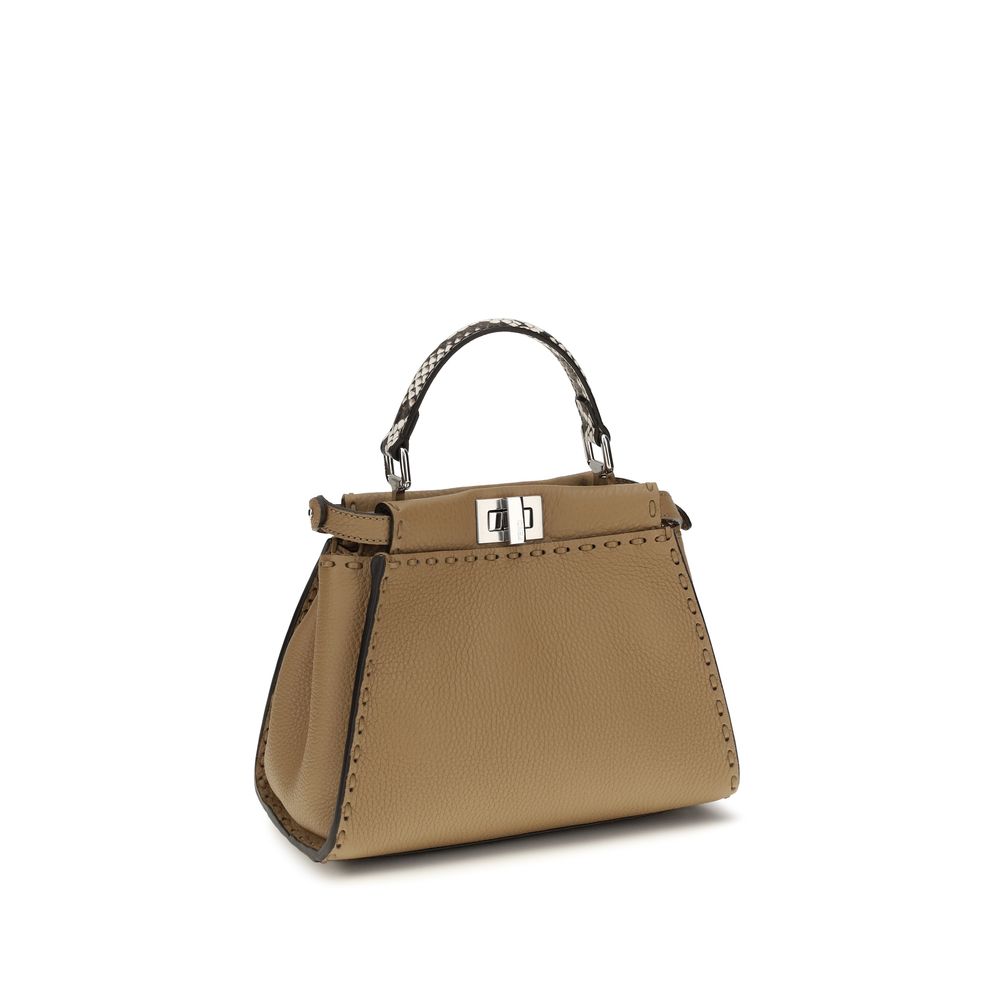 Fendi Beige Calf Leather Shoulder Bag