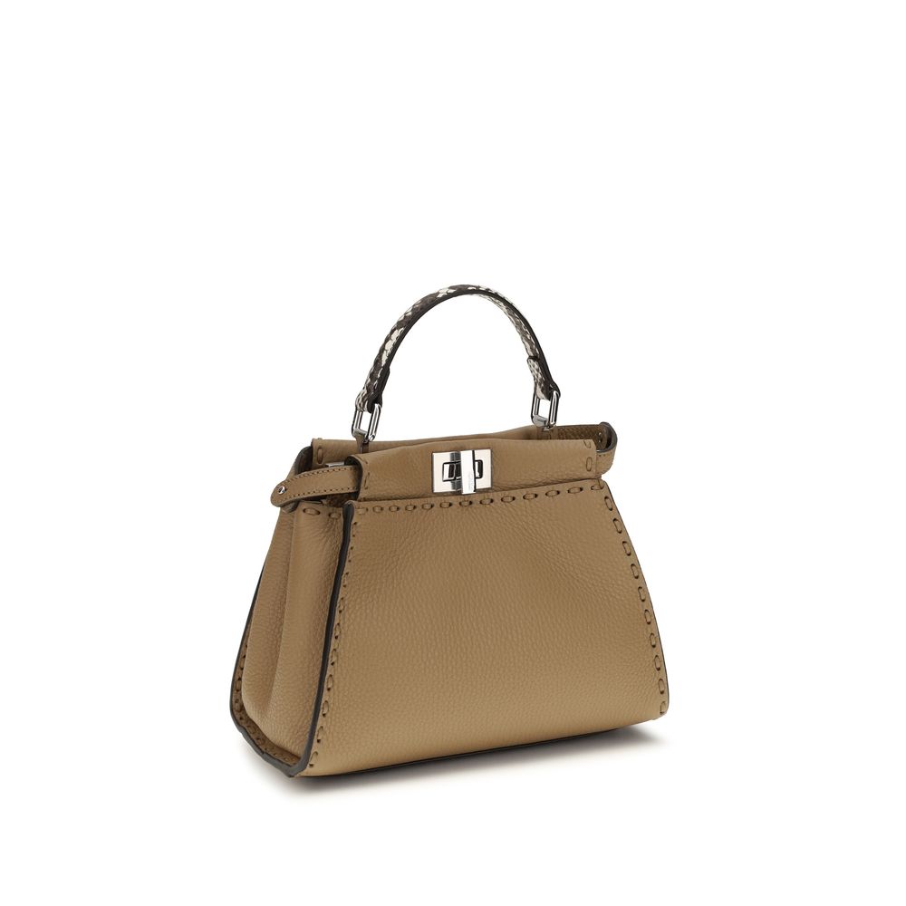 Fendi Beige Calf Leather Shoulder Bag