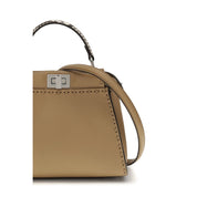 Fendi Beige Calf Leather Shoulder Bag
