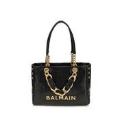 Balmain Black Calf Leather Shoulder Bag