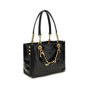 Balmain Black Calf Leather Shoulder Bag